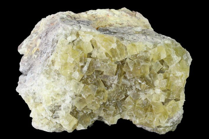 Yellow Cubic Fluorite Crystal Cluster - Morocco #141638